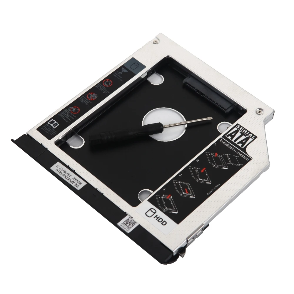 С оригинальным эжектором 2nd SATA 3 0 2 5 дюйма жесткий диск HDD SSD оптический Caddy для Dell