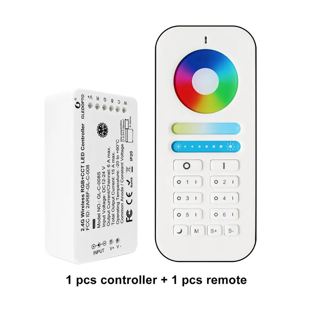 G светодиодный OPTO ZigBee 3,0 RGB и цветной светодиодный контроллер DC12-24V работы с zigbee3.0 hub smartThings echo pluis Голосовое управление СВЕТОДИОДНЫЙ - Цвет: RGBCCT Plus Kit