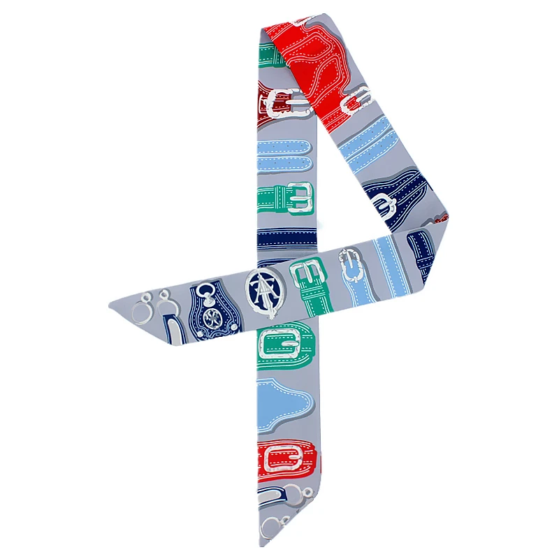 Женская облегающая сумка шарф из ленты шелковые шарфы для волос женские модные с