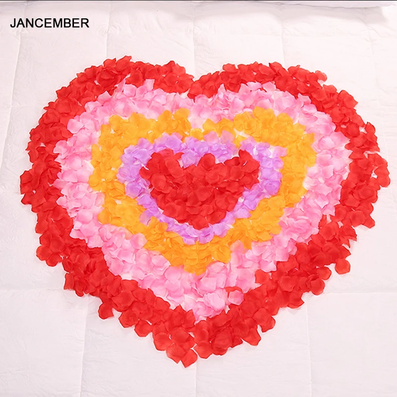 Романтические искусственные лепестки роз свадебные украшения аксессуары