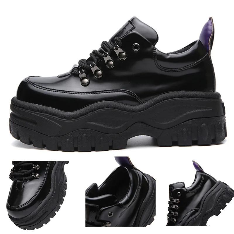 Женские кроссовки из натуральной кожи на толстой подошве | Обувь