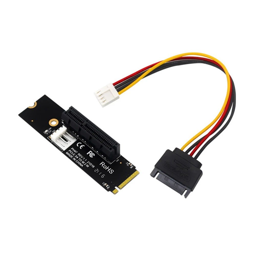M.2 SSD NGFF to PCI-E X4 Expansion Card PCI-Express X1/X4/X8/X16 Slot Adapter Set with Cable Desktop Computer Extender Accessory |