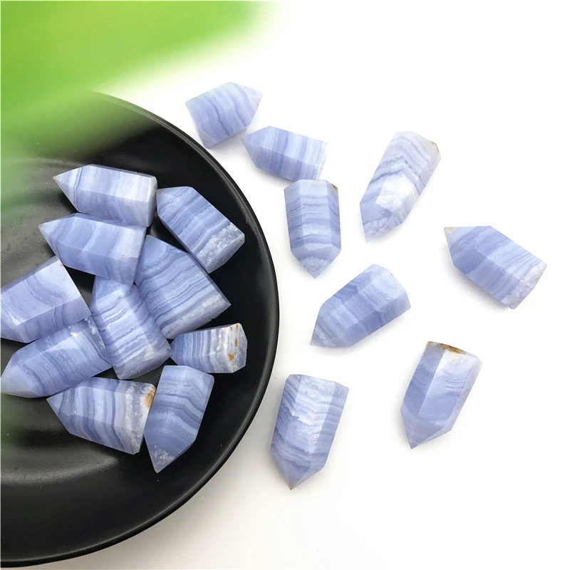 

Прямая доставка, 1 шт., натуральный синий кружевной Агат, миниатюрная палочка, целебный домашний декор, сделай сам, подарок, натуральные камн...