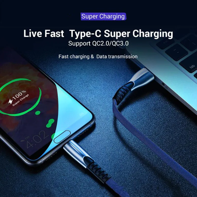 USB C type кабель 1 м Быстрая зарядка для huawei P30 Pro mate 20 Lite Nova 6 5G шнур зарядного