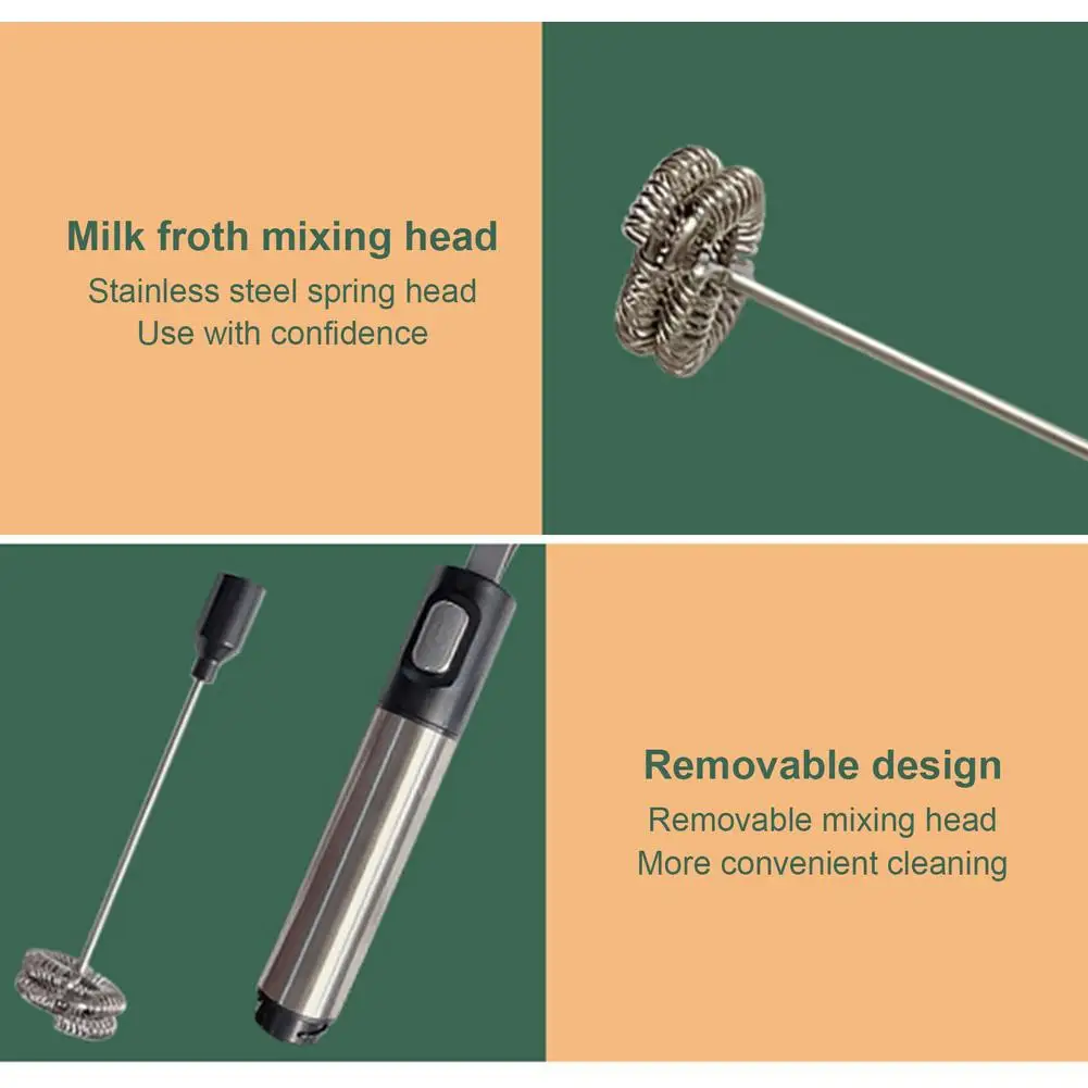 1PC Electric Milk Drink Coffee Whisk Mixer Egg Beater Frother Foamer Mini Handle Stirrer Practical Kitchen Cooking Tool | Дом и сад