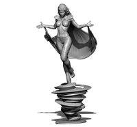 124 75mm 118 100mm resin model storm woman girl 3d printing figure unpaint no color rw 032