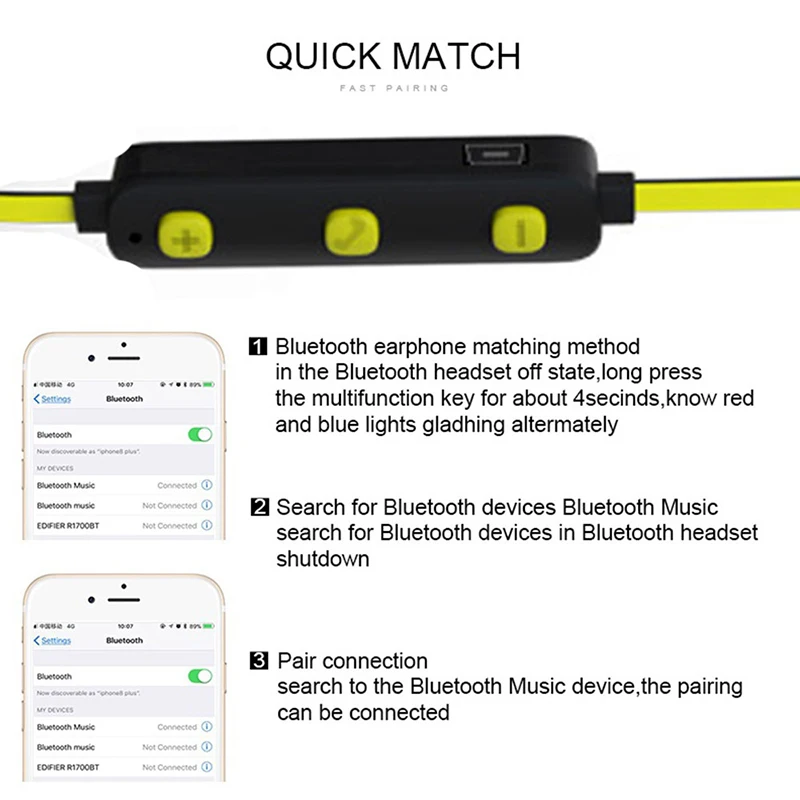 L7 Magnetic Bluetooth Headset Earphone V5.0 Waterproof Sports Wireless Headphones with Microphone