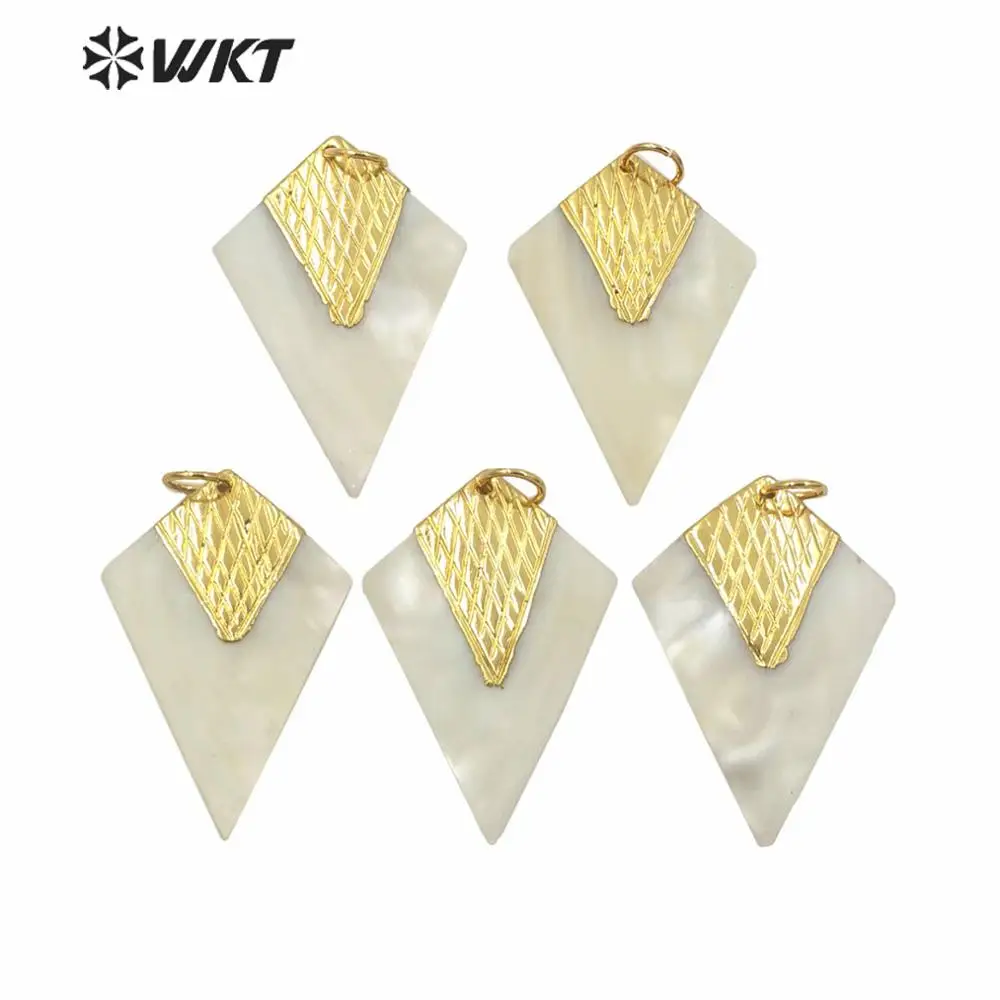 WT-JP227 оптовая продажа золотой белый кулон в форме копья модное ожерелье ручной