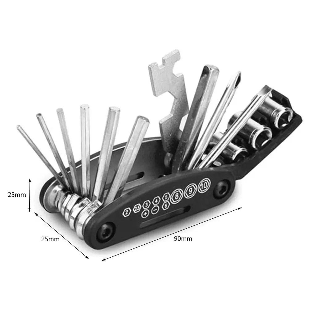 Bicycle Repair Tool Folding Hex Spoke Wrench Mountain Cycle Screw Drive Set Kits Multifunctional Portable Riding Equipment drop | Спорт и