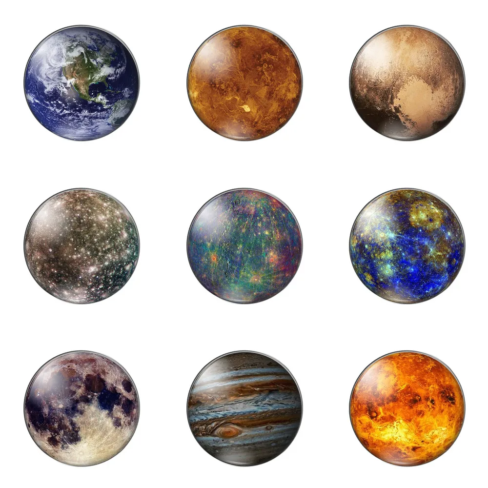 

Full Moon Earth Solar System Planet 10/12/18/20/25mm Round Photo Glass Cabochon Blanks Universe Galaxy Jewelry Making Findings