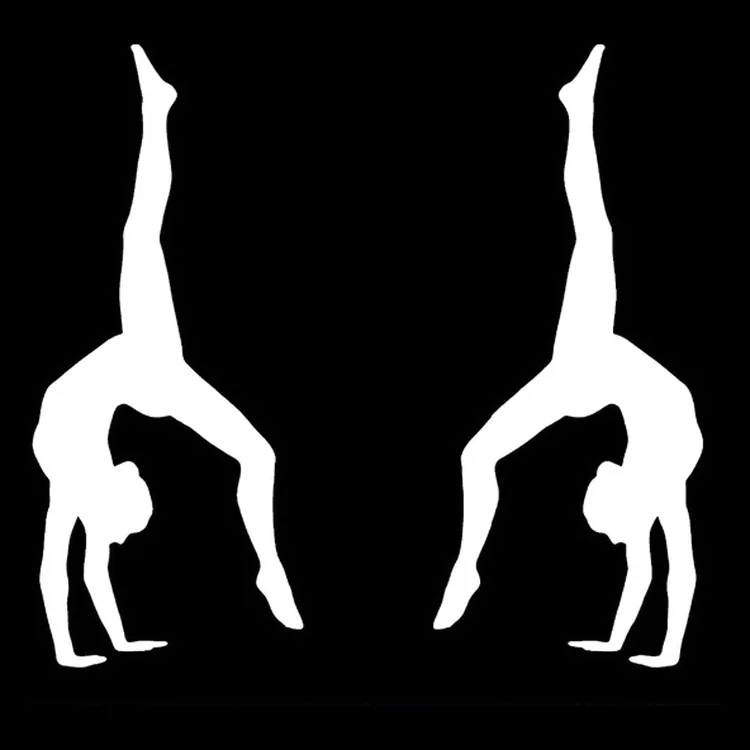 

Interesting Cartoon GYMNASTICS Gym Girl Car Stickers and Decals Car Window Decals Window Decorative KK15*13cm