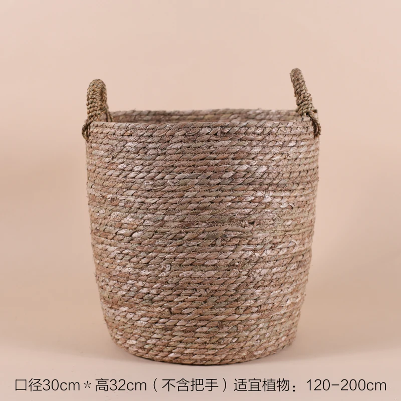 Соломенная Корзина для растений водонепроницаемая соломенная корзина хранения