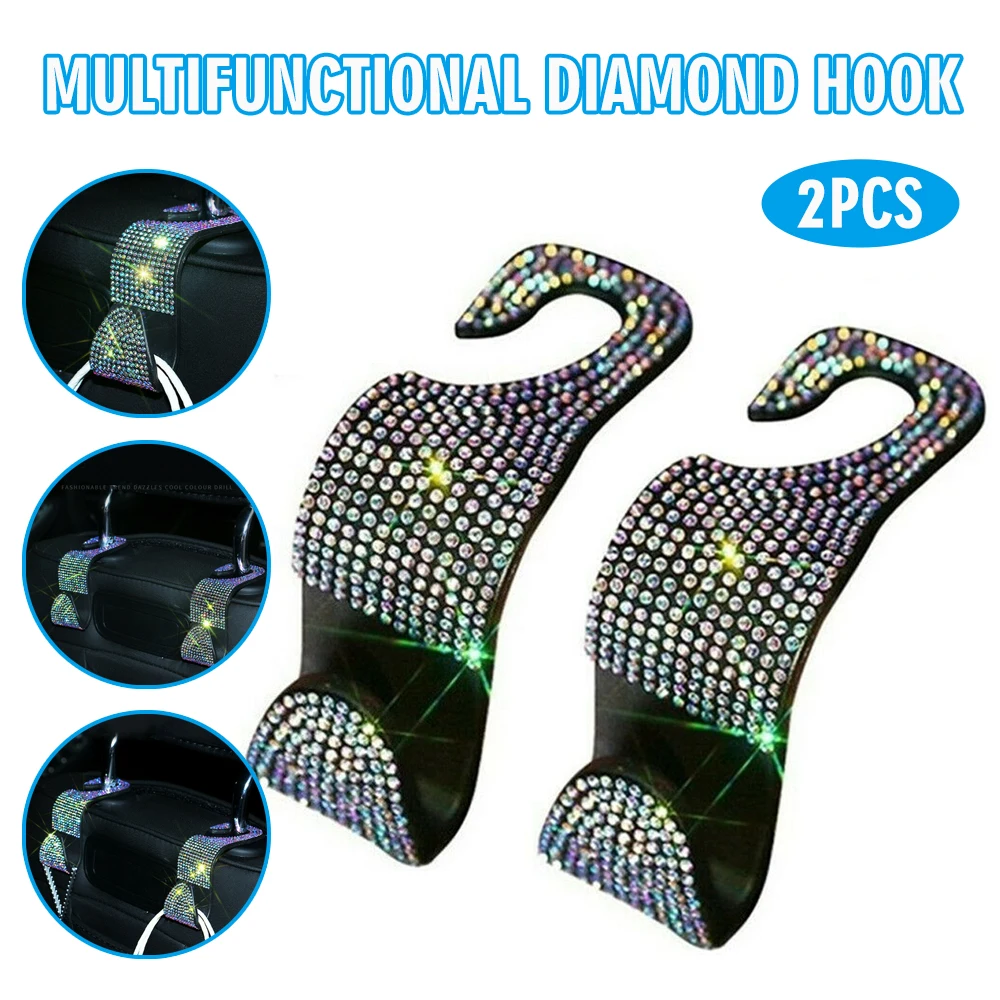 

2pc Car Headrest Hook Car Headrest Bag Cloth Hangers Plastic Car Seat Backseat Headrest Hook Auto Interior Fastener Clip