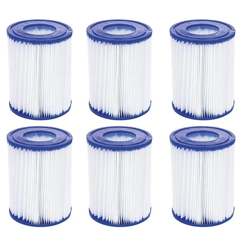 

Фильтр для бассейна Bestway Тип II, Сменный фильтр для горячей ванны, подходит для спа-фильтров Lay Z, 6 шт.