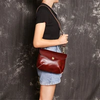 retro fashion high quality first layer cowhide ladies shoulder bag outdoor sports light hot sale real leather messenger bag