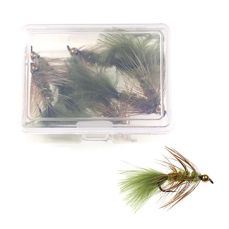 6 шт. #10 медная бусина Нимфа мухи нахлыстовая рыболовная приманка одиночный