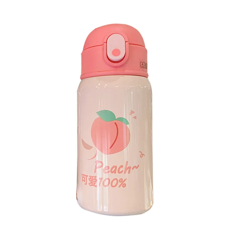 

Botellas Para Agua Acero Inoxidable Cute Water Bottle Kubki Do Kawy I Herbaty Plush Cloth Cover Portable Cartoon Fruit Fashion