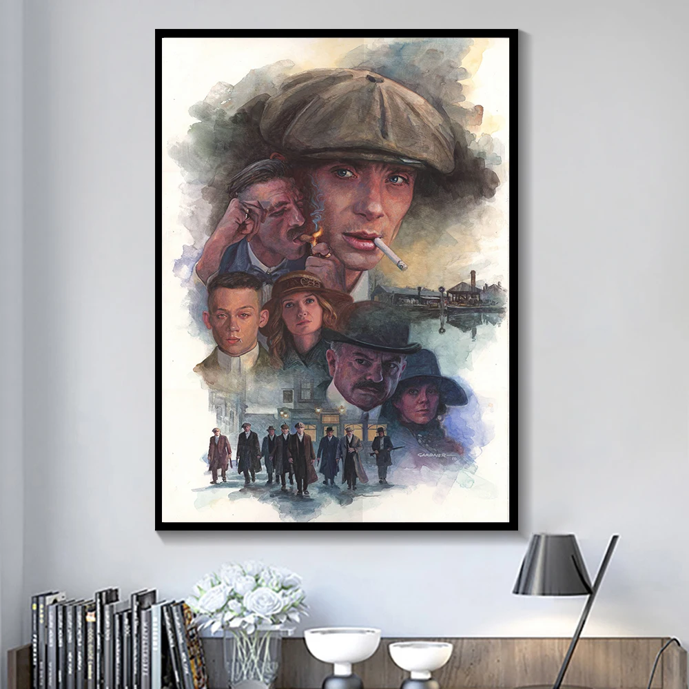 Популярная британская бандистская ТВ-серия Настенная картина на холсте с