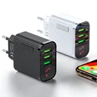 Зарядное устройство с цифровым дисплеем, 3 USB-порта, макс. 3 А