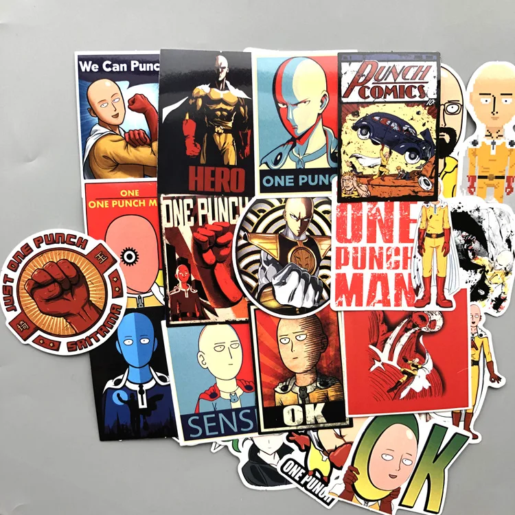 Японское аниме ONE PUNCH-MAN наклейки для ноутбука мотоцикла скейтборда компьютера