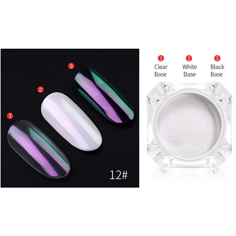 Color 12 PinPai 0,3 г/банка для зеркальных ногтей Единорог Блестящий Порошок для УФ-геля Хамелеон пылезащитный пигмент для ногтей Блестящий Маникюр Инструменты для украшения - Цвет: Color 12