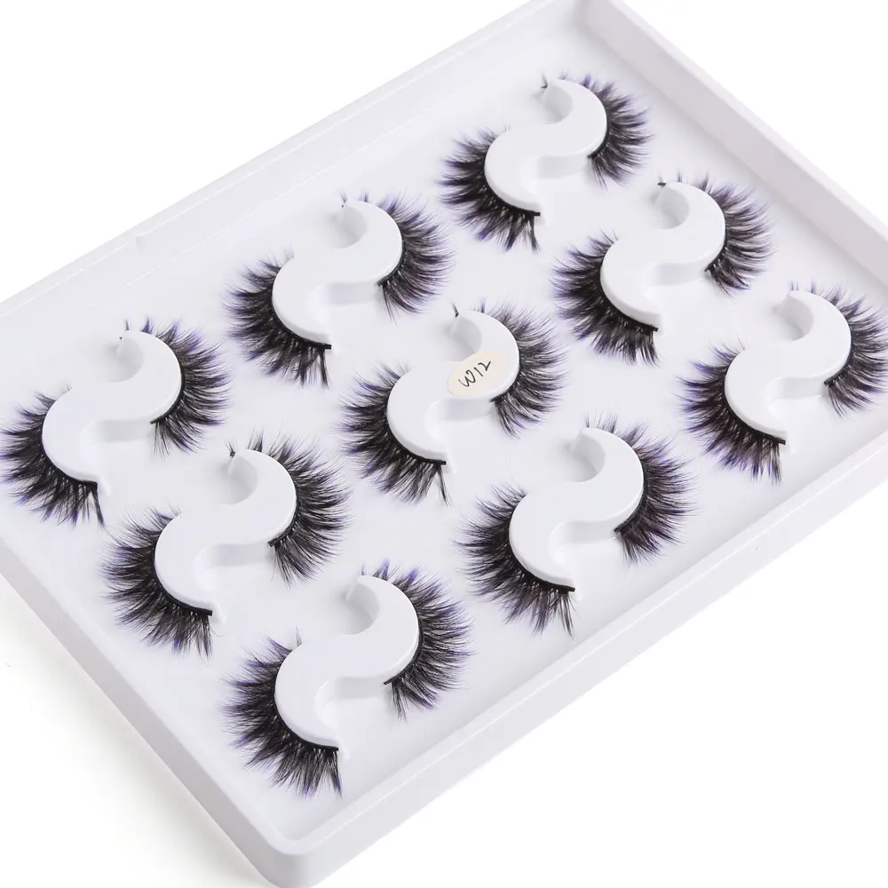 

MAGEFY 9 пар/кор. разноцветные накладные ресницы, цвета: синий, оранжевый, черный искусственный 3d норковые ресницы расширения объемные ресницы ...