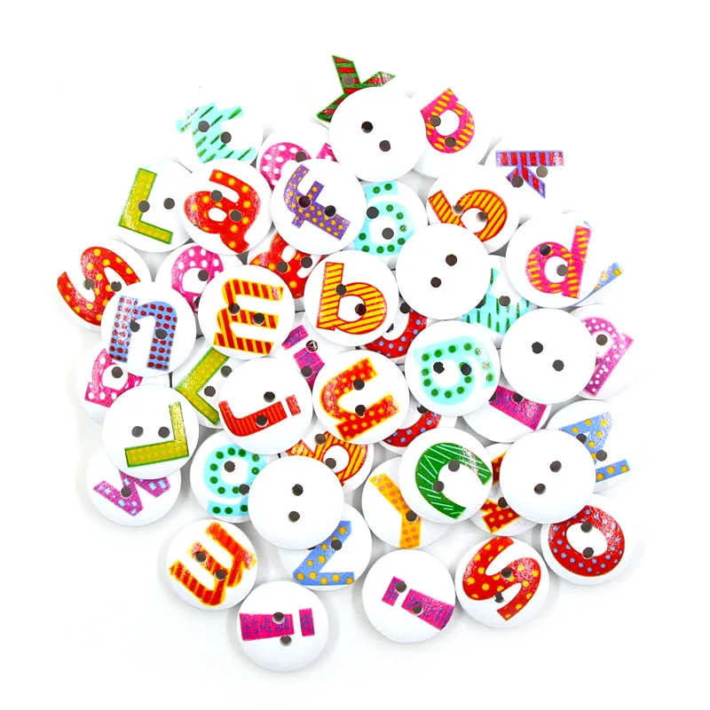 50 шт. круглые деревянные пуговицы для одежды 2/4 отверстий|Пуговицы| |