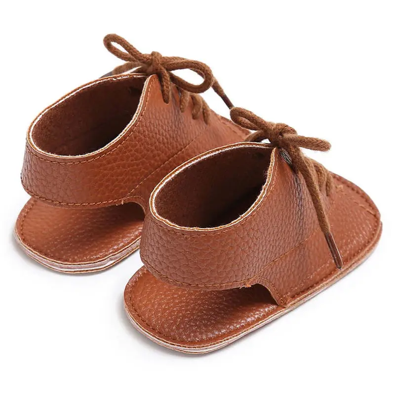 Детские сандалии унисекс на шнуровке для новорожденного мальчика девочки первые