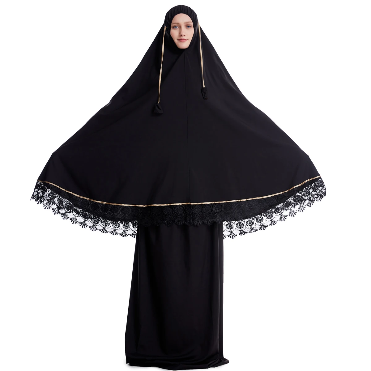 Женская молитвенная одежда, комплект одежды, мусульманский хиджаб, абайя цзилбаб, длинное платье, Арабская новая мусульманская одежда, женс...