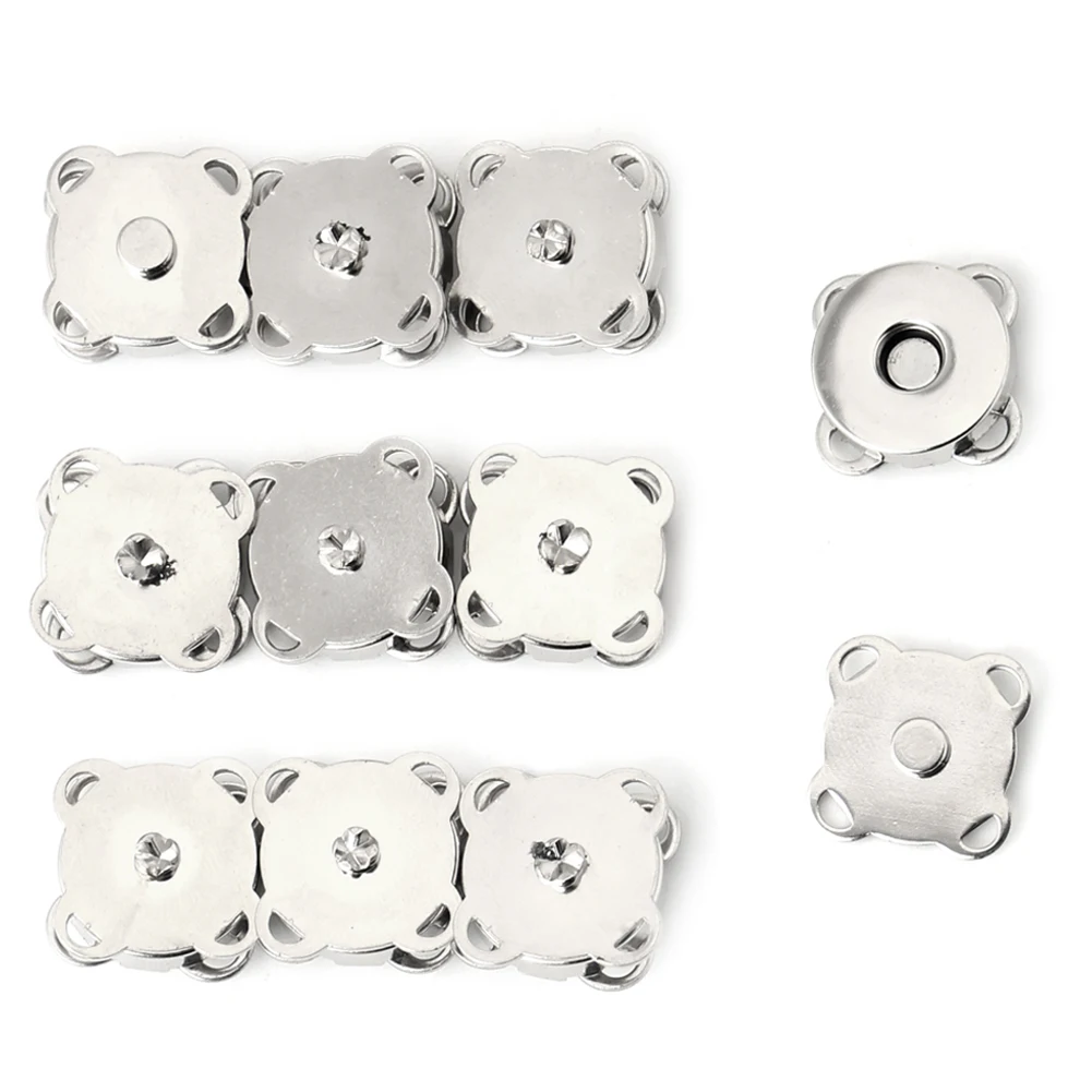

10x 14/18mm Magnetic Purse Quincunx Snaps For Clasps Closure Wallet Bags Handbag L4MD