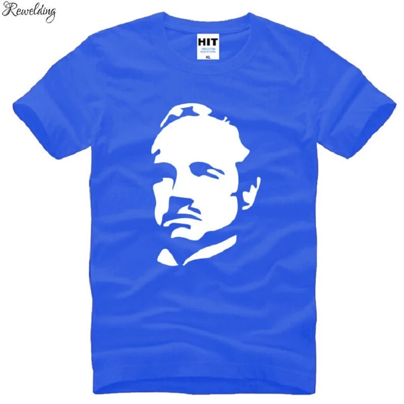 

Мужская хлопковая футболка с коротким рукавом и круглым вырезом, с принтом крестного отца и мафии