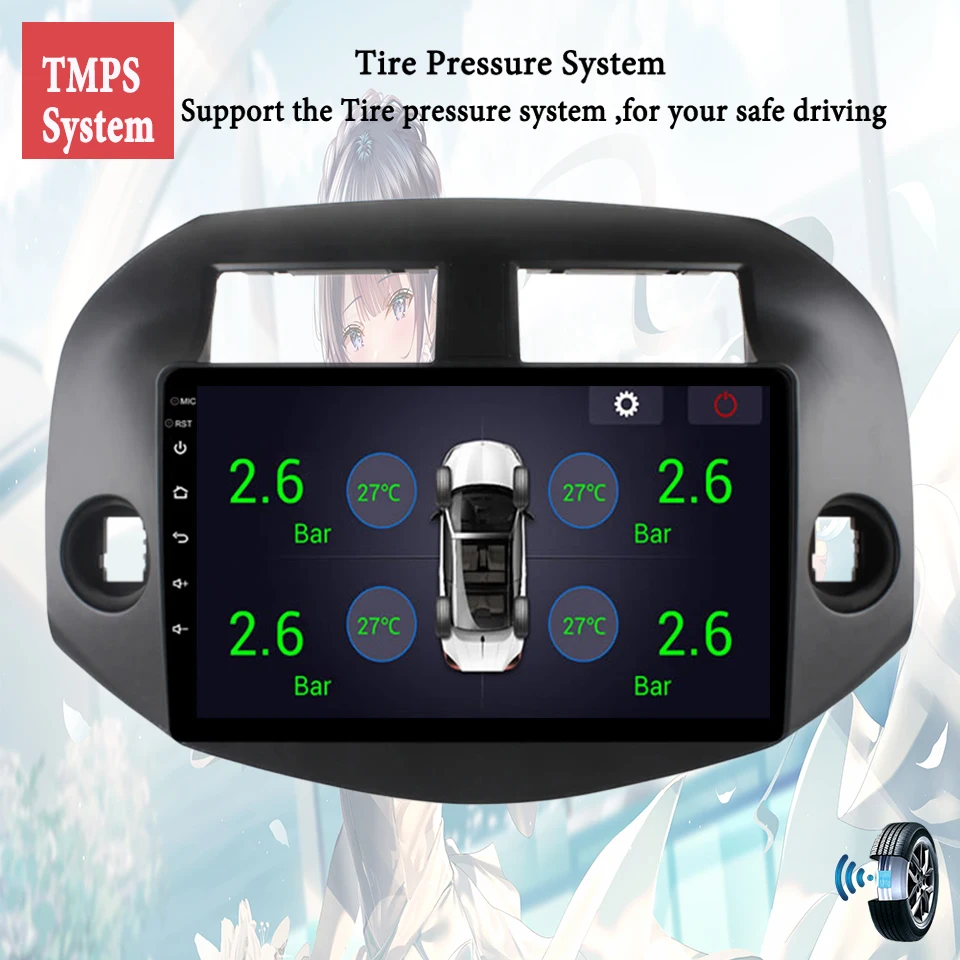 Android 10 0 GPS навигация 2 DIN Автомобильный мультимедийный плеер для toyota rav4 2007 2008 2009 2010
