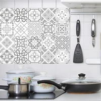 moroccan style grey tile floor wall sticker home decor kitchen stairs toilet poster vinyl art poster f1101