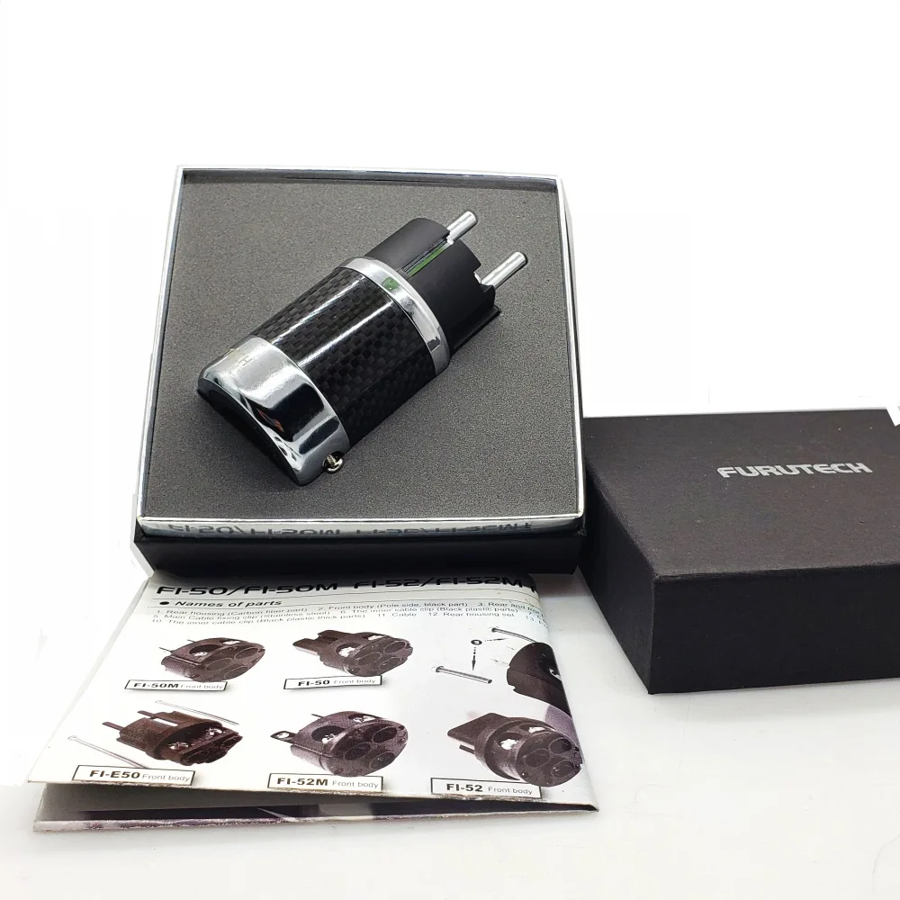 Углеродная вилка Furutech Hi Fi переходник из углеродного волокна с Rhodium Schukostecker Edelstahl