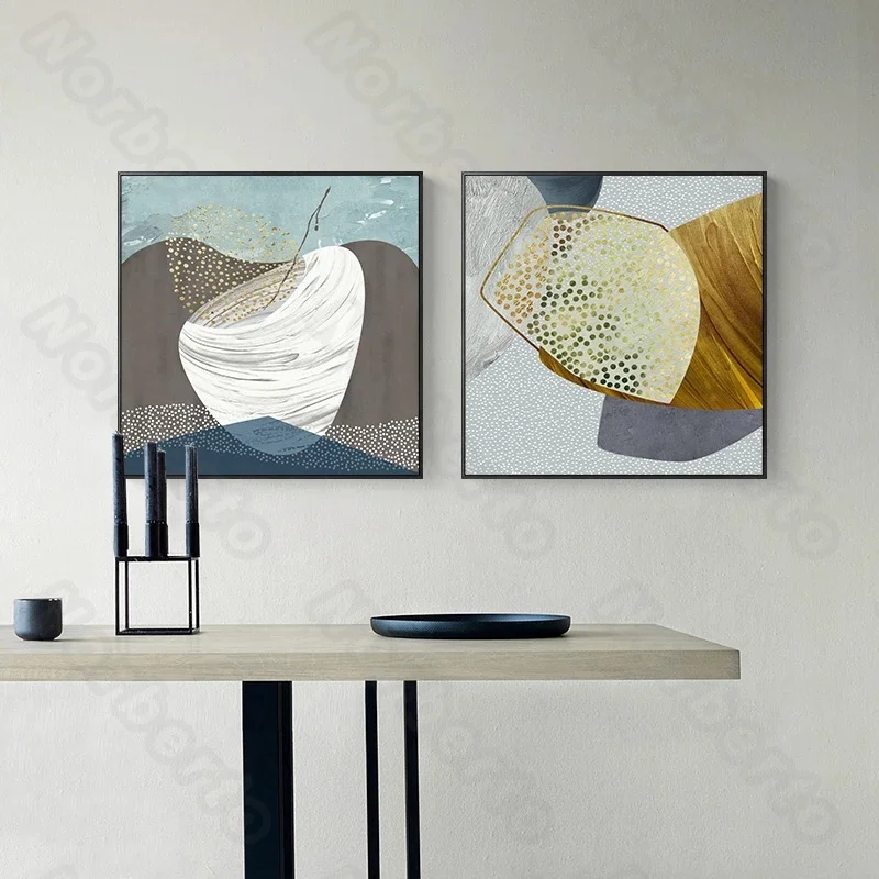 

Nordic Style Canvas Painting Poster and Print Abstract Unique Painting Pictures Many Colors Mixture for Home Rooms Wall Decorati