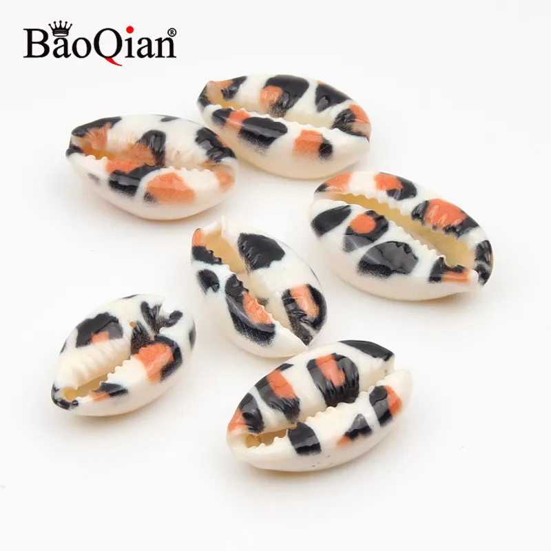 10 шт. 10-20 мм натуральные морские ракушки с леопардовым принтом пляжные