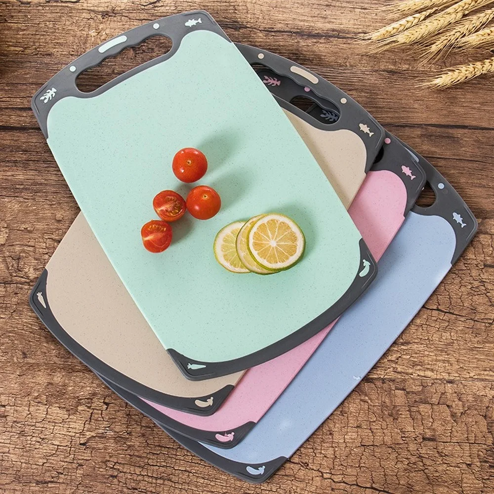 

Nordic Style Thickened Plastic Chopping Board Double-Sided Vegetables Fruit Kitchen Stuff Cutting Cheese Board