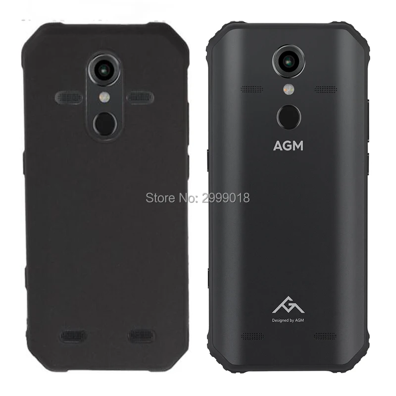 Матовый черный чехол для AGM A9 Мягкая силиконовая задняя крышка из ТПУ