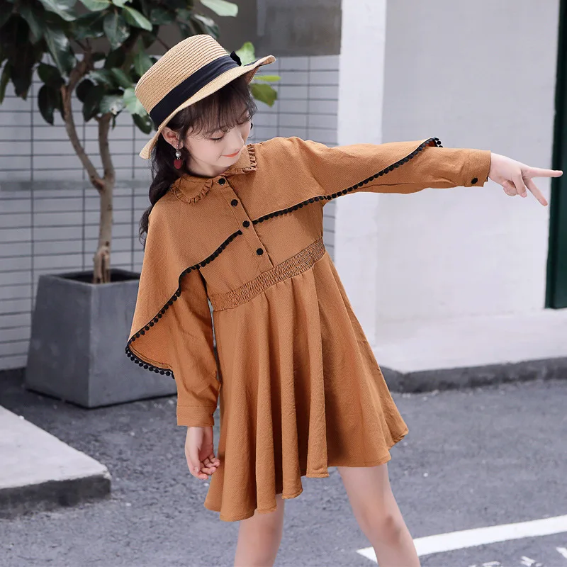 Осень 2019 элегантное платье для девочек вечерние платья принцессы с длинным