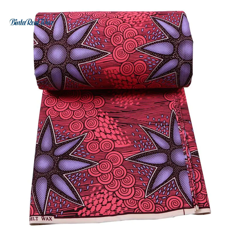 Настоящий воск Анкара ткань Настоящая Африканская с восковой печатью Ткань 6