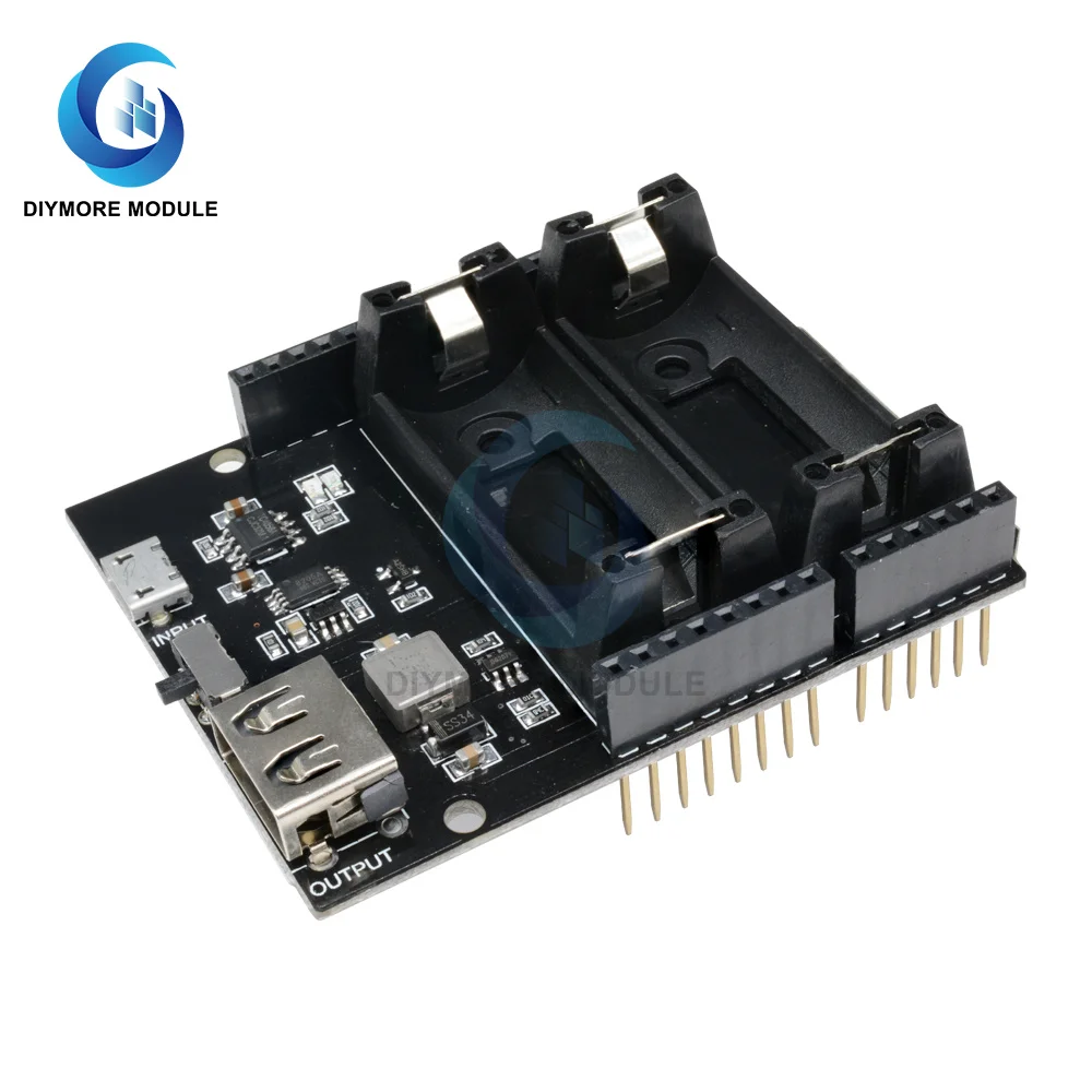 Двойной модуль зарядного устройства для литиевых батарей 16340 USB-порт