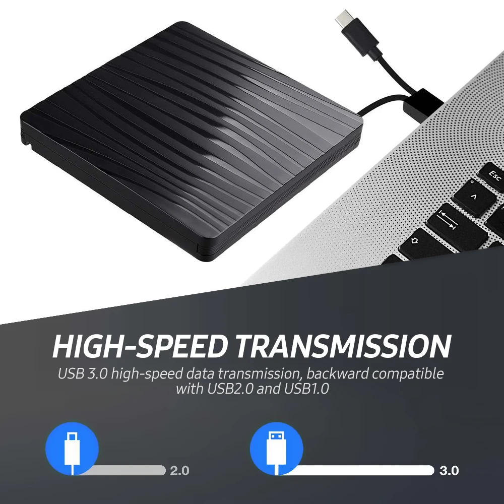 USB3.0 + двухпортовый порт Type-C внешний оптический привод CD/DVD проигрыватель