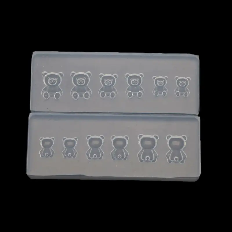 

2Pcs Cute Mini Bear Nail Art Silicone Mold Kit Nail Carving Mold Nail Carving Mold Nail Art Templates Maincure Tools