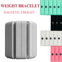 2pcs 1100g adjustable anti fatigue magnetic therapy fitness bracelet gym yoga body slimming weight loss weight bearing wristband