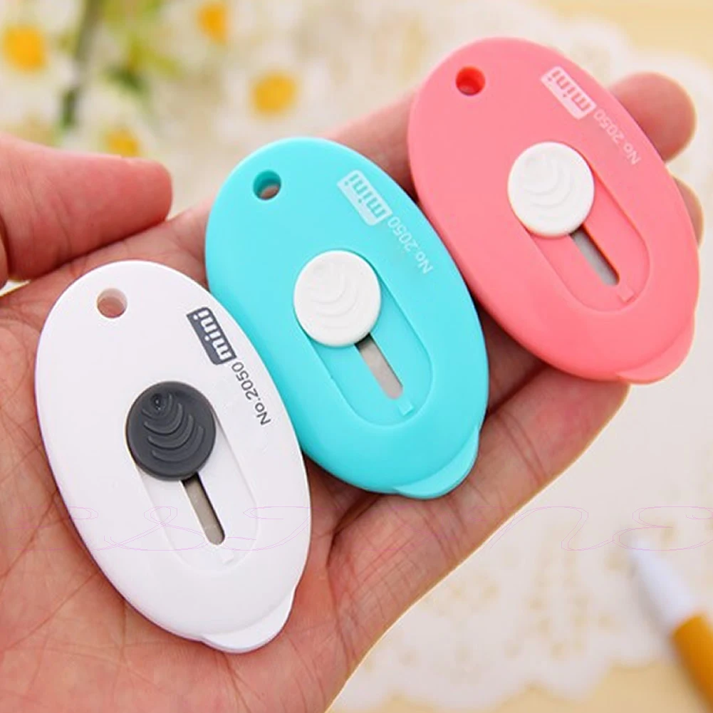 Новый универсальный мини нож случайного цвета ящик для резки выдвижное лезвие DIY