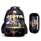 Рюкзак Undertale для девочек и мальчиков-подростков, дорожная сумка для книг, Детские ранцы, 16 дюймов