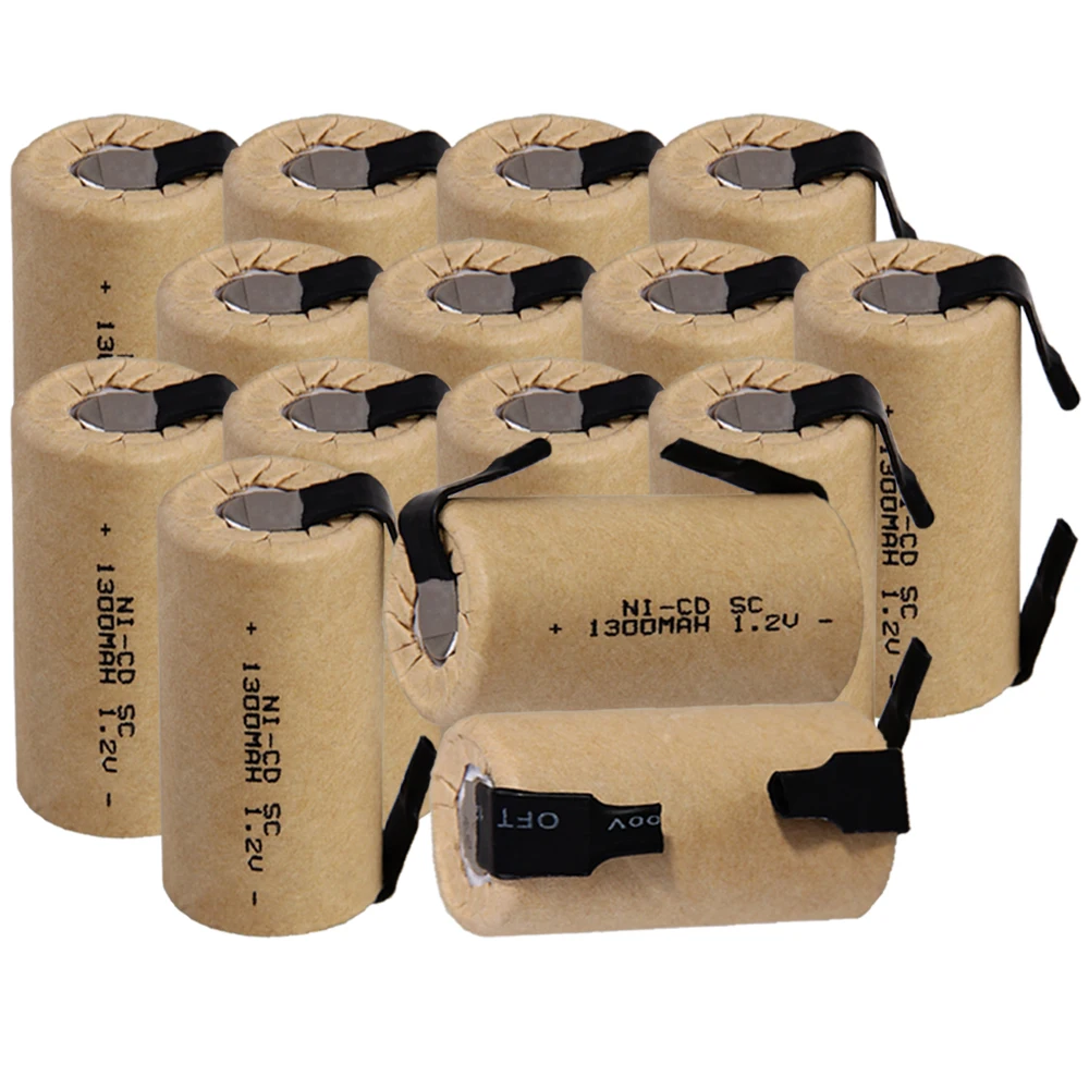 

Lowest price 15 piece SC battery 1.2v batteries rechargeable 1300mAh nicd battery for power tools akkumulator