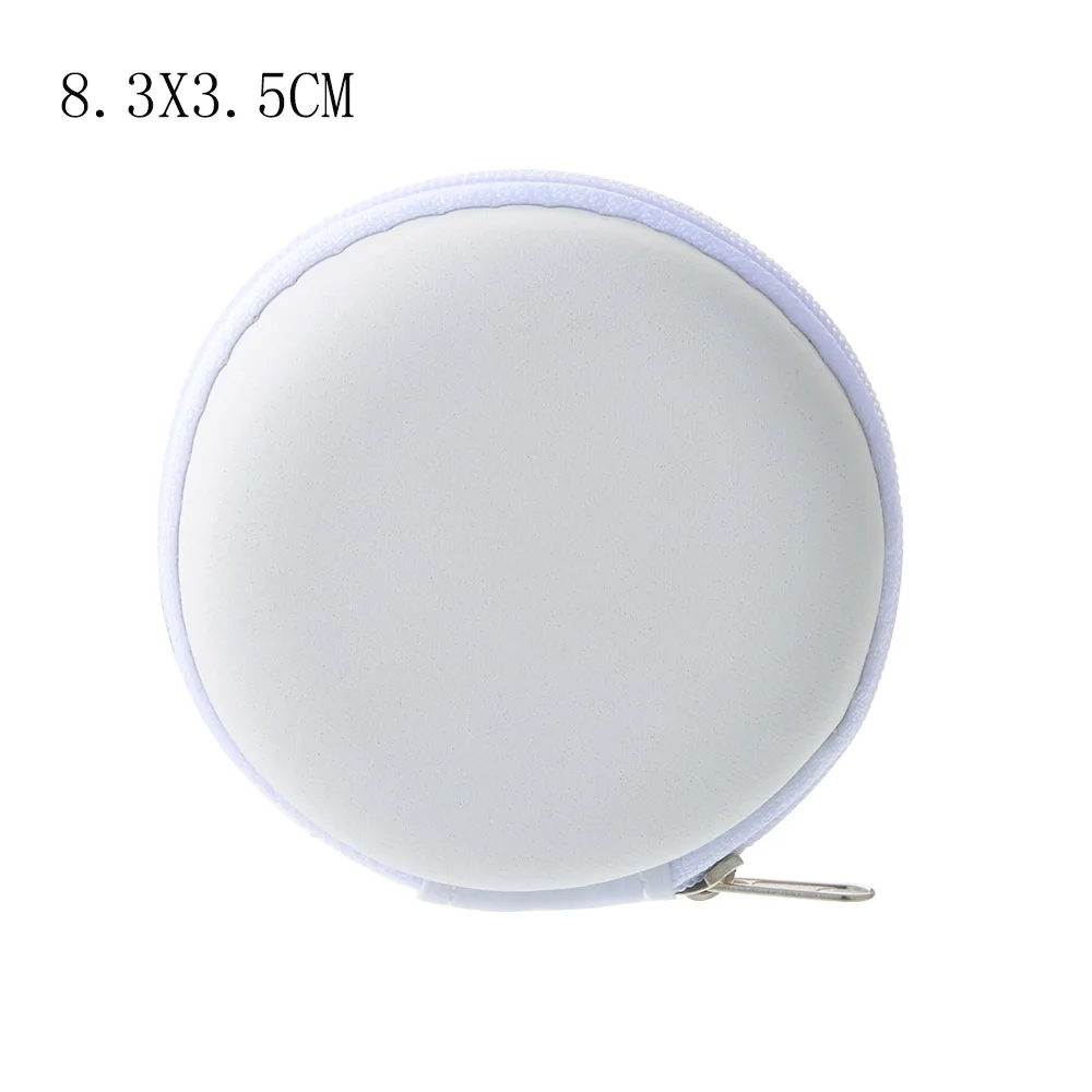 White Round 8.5cm Чехол для наушников с монеткой, защитная коробка для хранения, цветные наушники чехол для путешествий, сумка для хранения наушников, кабель для передачи данных, зарядное устройство - Цвет: White Round 8.5cm