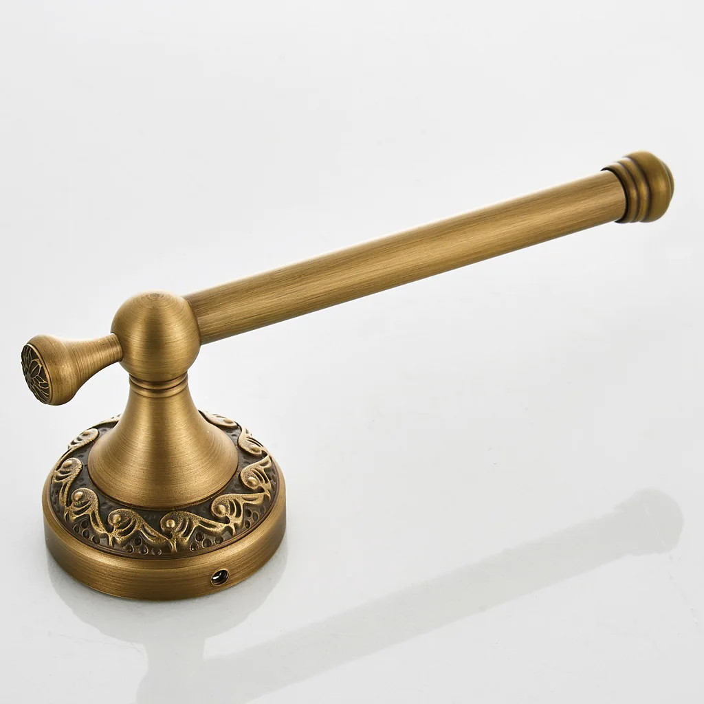 

Brass Wall Mounted Toilet Paper Roll Holder Tissue Rack Bar Without Cover