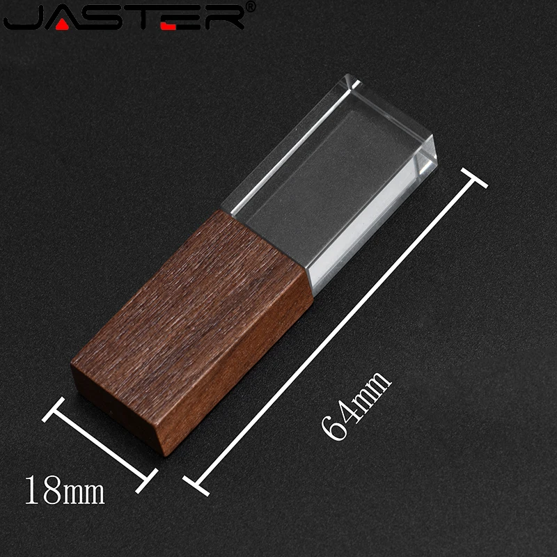 JASTER Пользовательский логотип стильный деревянный Кристалл креативный USB